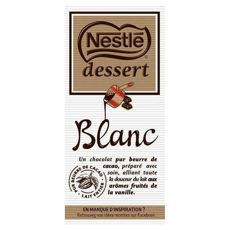 Poids D'une Tablette De Chocolat Nestlé Dessert