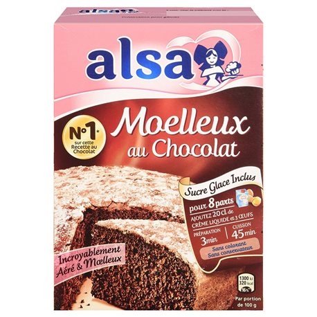 Alsa Preparation Gateau Moelleux Chocolat Lot De 4 Friandiz Com