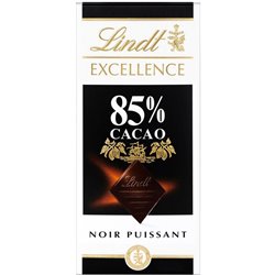 Lindt Excellence Noir Puissant 85% Cacao 100g (lot de 8)