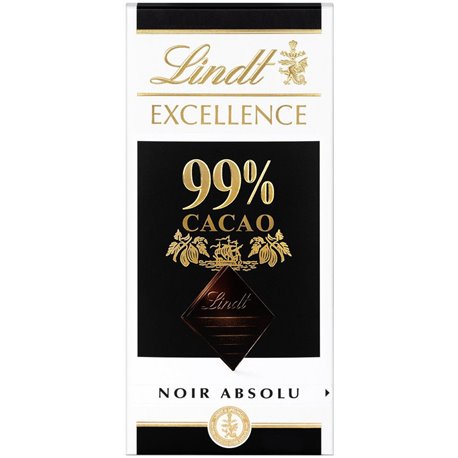 Lindt Excellence Noir Absolu 99% Cacao 100g (lot de 6)