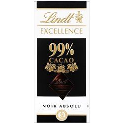 Lindt Excellence Noir Absolu 99% Cacao 100g (lot de 10)