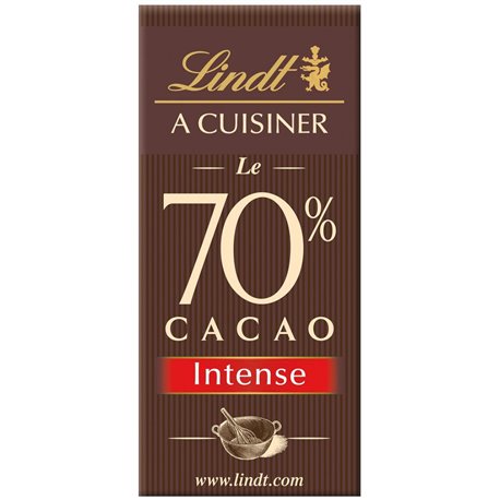 Lindt A Cuisiner Le 70% Cacao Intense 180g (lot de 4)