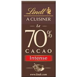 Lindt A Cuisiner Le 70% Cacao Intense 180g (lot de 8)
