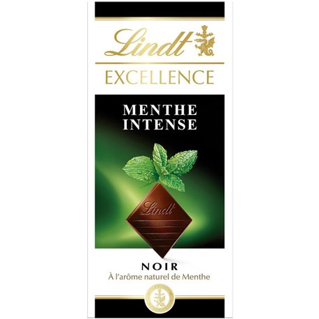 Lindt Excellence Noir à l’Arôme Naturel de Menthe Intense 100g (lot de 6)