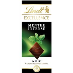 Lindt Excellence Noir à l’Arôme Naturel de Menthe Intense 100g (lot de 10)