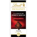 Lindt Excellence Noir à la Pointe de Piment Rouge 100g (lot de 10)