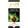 Lindt Excellence Noir à la Délicate Saveur Acidulée Zeste de Citron Vert 100g (lot de 6)