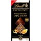Lindt Excellence Noir Orange Amandes 70% Cacao 100g (lot de 6)