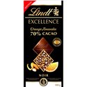 Lindt Excellence Noir Orange Amandes 70% Cacao 100g (lot de 10)