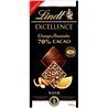 Lindt Excellence Noir Orange Amandes 70% Cacao 100g (lot de 10)