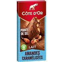 Côte d’Or Lait Amandes Caramélisées Pointe de Sel 180g (lot de 6)