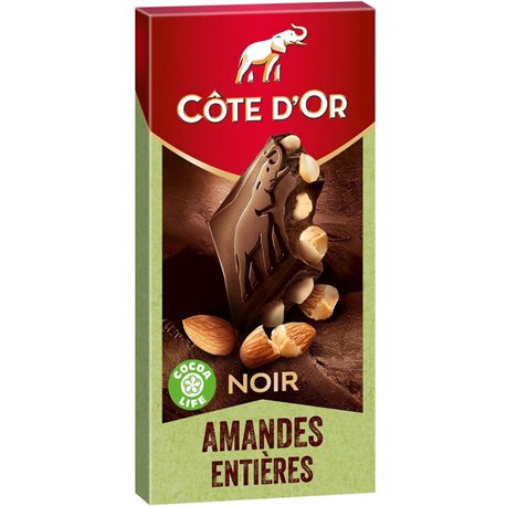 Côte d’Or Noir Amandes Entières 180g (lot de 6)