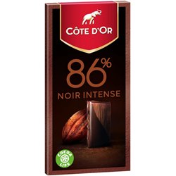 Côte d'Or Noir Intense 86% 100g (lot de 4)