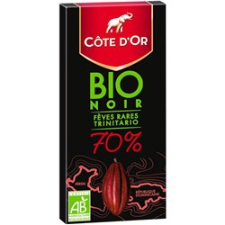 Côte d’Or BIO Noir 70% Fèves Rares Trinitario 90g (lot de 4)