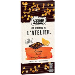 Nestlé Les Recettes de l’Atelier Orange Confite Chocolat Noir 150g (lot de 10)