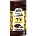 Nestlé Les Recettes de l’Atelier 70% Noir Fruité Côte d’Ivoire Ghana Équateur 100g (lot de 8)