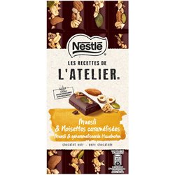 Nestlé Les Recettes de l’Atelier Muesli & Noisettes Caramélisées Chocolat Noir 170g (lot de 8)
