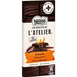Nestlé Les Recettes de l’Atelier Ganache Orange Intense Chocolat Noir 150g (lot de 4)