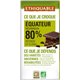 Ethiquable Équateur Nicaragua 80% Intense et Floral 100g (lot de 6)
