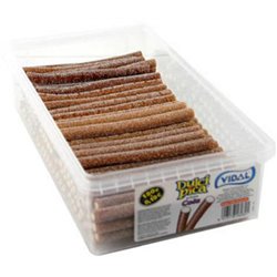 Tubes Fourrés Cola Acide (Boîte de 150 pièces)