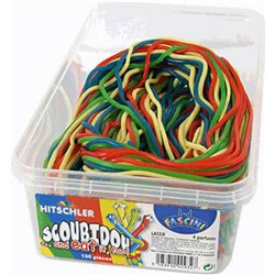 Lasso Scoubidou. Le bonbon en forme de fils multicolores