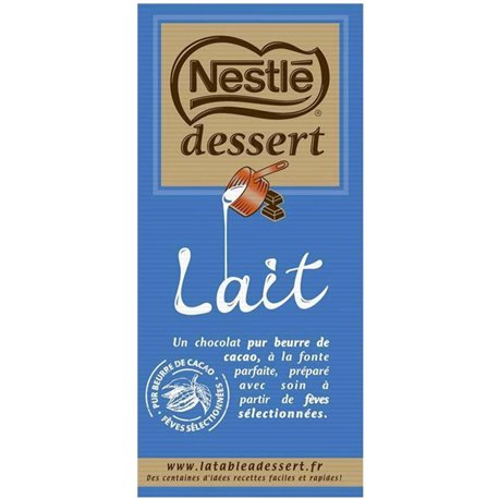 Nestlé Dessert Tablette Chocolat Lait 170g (lot de 3) (Lot économique de 3 tablettes)