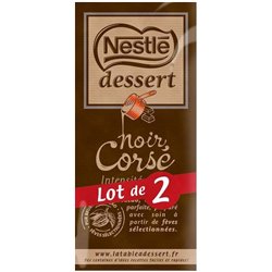 Nestlé Dessert Tablette Noir Corsé (lot de 2) (Lot économique de 2 tablettes)