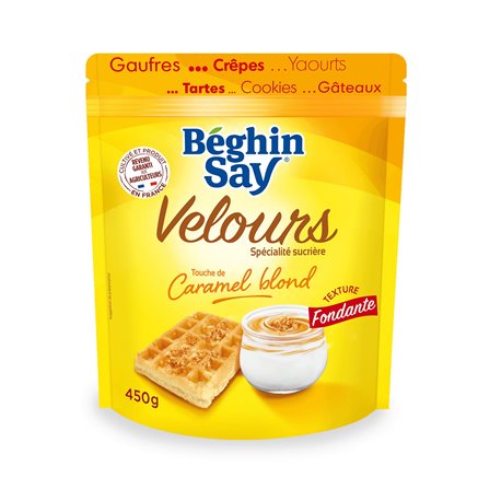Béghin Say Velours Spécialité Sucrière Touche de Caramel Blond 450g (lot de 6)