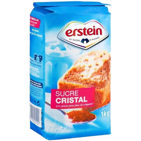 Erstein Sucre Cristal 1 Kg (lot de 3)