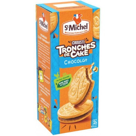 St Michel Crousti Tronches de Cake Chocolat 228g (lot de 3)