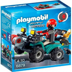 PLAYMOBIL 6879 City Action - Quad avec treuil et bandit
