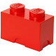 LEGO Storage Brick Boîte de Rangement rouge x2