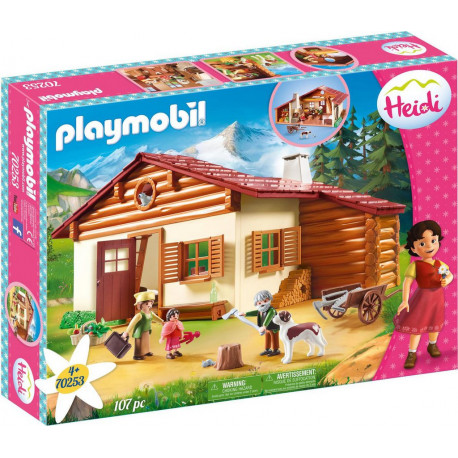 Playmobil 70253 - Heidi - Heidi avec grand-père et chalet
