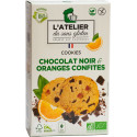 Atelier Sans Gluten Cookies Bio chocolat noir et oranges confites sans gluten