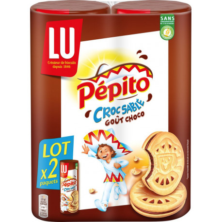 LU Pépito Croc Sablé Goût Choco 2x294g 588g