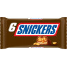 Snickers Barres chocolatées fourrées cacahuète et caramel x6 50g
