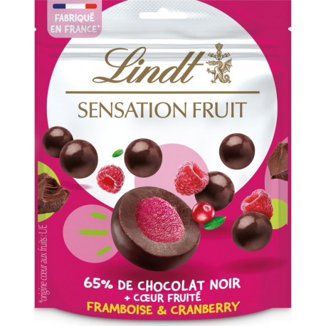 Lindt Chocolat noir framboise & cranberry 160g