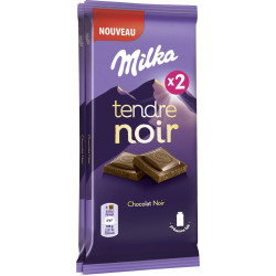 Milka Chocolat tendre noir Chocolat Noir 2x85g 170g