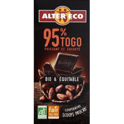 Alter Eco Chocolat noir Togo 95% bio