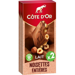 Côte d'Or Chocolats Lait Noisettes x2 2x180g 360g