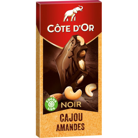 Côte d’Or Chocolat Noir Cajou Amandes 180g