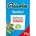 Ricola Bonbons menthol s/sucres