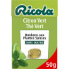 Ricola Bonbons citron vert, thé vert sans sucre ajouté 50g