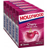 Hollywood Chewing-gum sans sucres goût cerise 10 dragées x5 