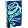 Airwaves Chewing-gum sans sucres Menthol Eucalyptus 5x10 70g