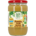 Jardin Bio Logique Compotes pomme vanille Bourbon sans sucres ajoutés JARDIN BIO'LOGIQUE