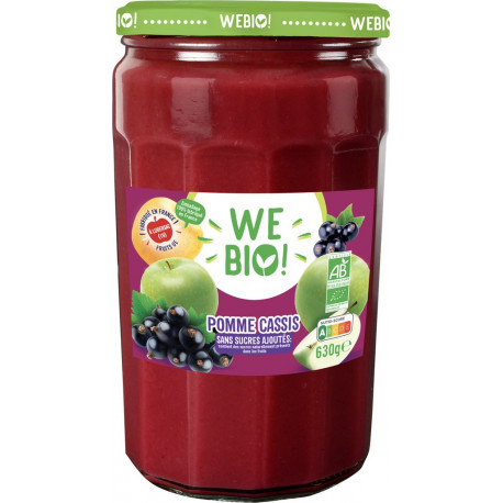 We Bio Compotes Pomme Cassis sans sucres ajoutés Bio !