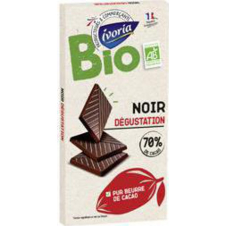 Bio Ivoria Chocolat noir Dégustation BIO 100g