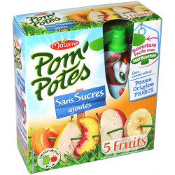 Pom'Potes 5 Fruits Jaunes 4x90g (lot de 6)
