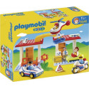 PLAYMOBIL 5046 1.2.3 Coffret Hôpital avec Secouristes et Policiers